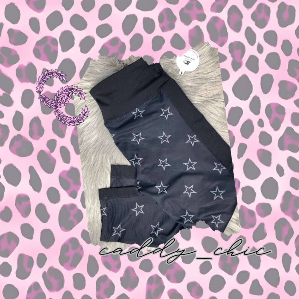 NWT Starter Dri-Star High Waisted Star Cropped Leggings - Size Medium - …
